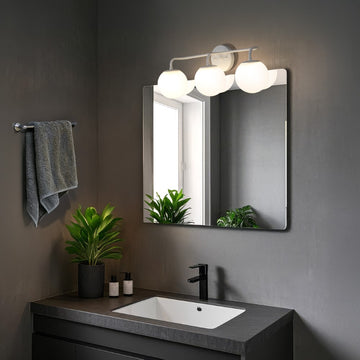 Louis Parisian Globe Metal/Frosted Glass Modern Contemporary LED Vanity